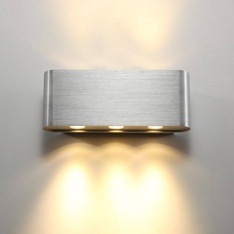 UltraBeam Brushed Aluminium Up and Down Indoor LED Wall Light 6 Watt LED 420 Lumens Width 190mm