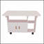 Table de salle à manger pliante moderne et mobile pour petits espaces, conception rectangulaire à abattants avec roulettes et tiroir