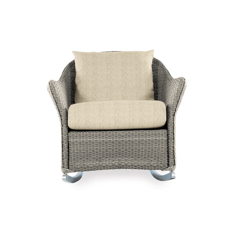 Weekend Retreat Outdoor Rocker Chair, Pewter, Charlotte Sparrow