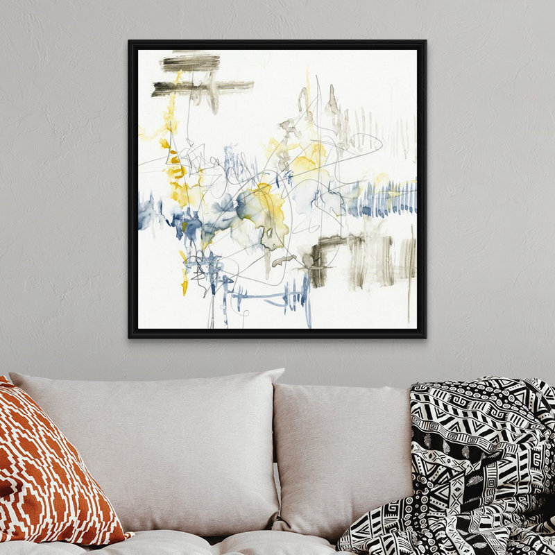 «Subtle Gesture II», reproduction sur toile, Cadre flottant noir, H 38 po x l 38 po x P 1,75 po
