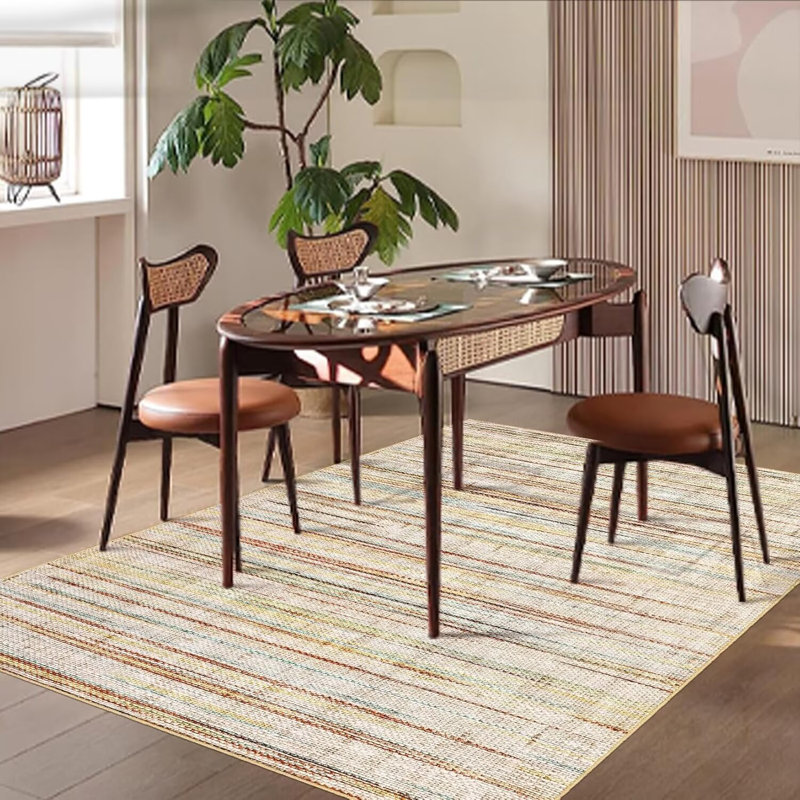Washable Modern Rugs for Bedroom Imitation Braided Pattern Soft Carpet, Rectangle 10' x 13'