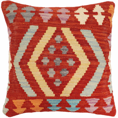 100% Wool Throw Square Pillow Cover & Insert