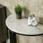 White Marble Console Table for Hallway & Living Room Furniture, Black Metal Slim Entry Hall Table