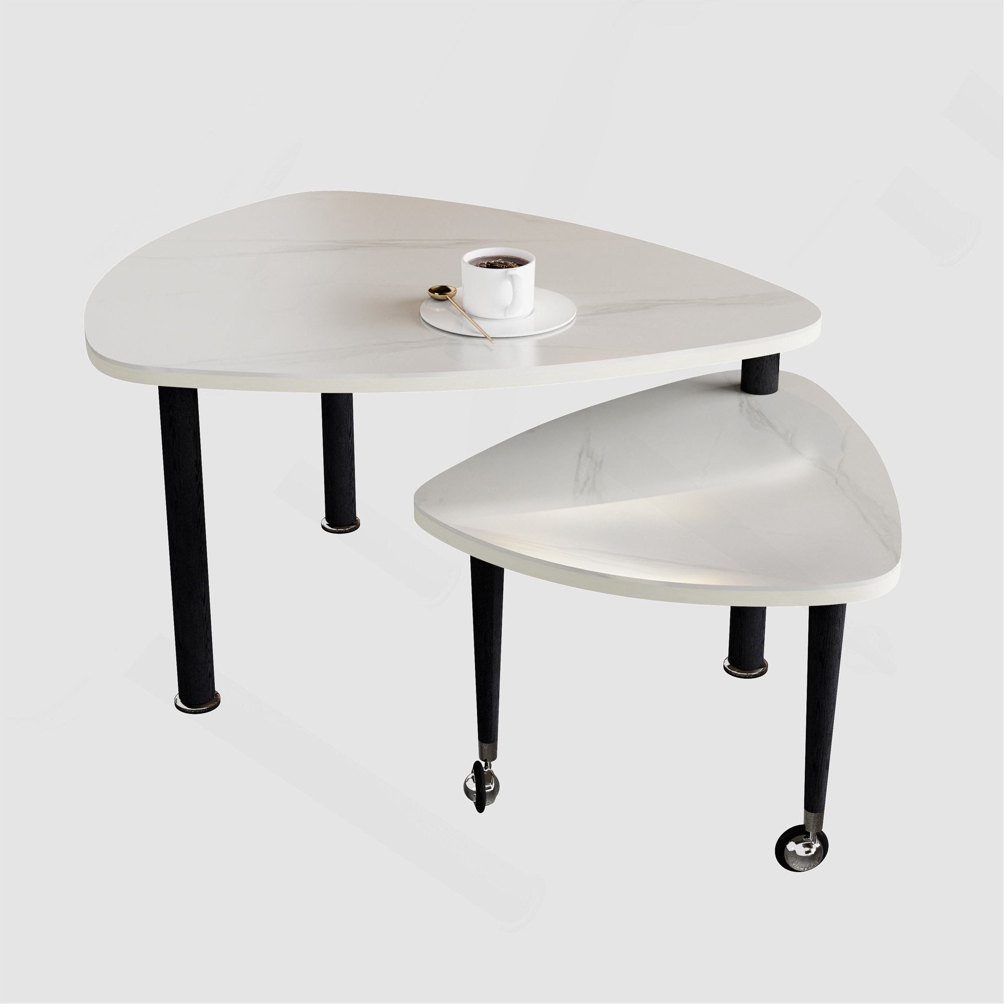 Rotating Modern Table George Oliver 360 Degree Rotatable Modern Coffee Table For Living Room ...