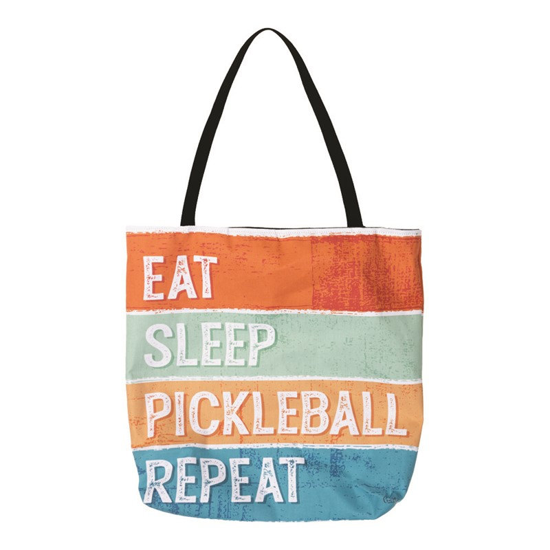 Sac fourre-tout réutilisable manuel en toile à imprimé champignon Pickleball 18 po x 18 po