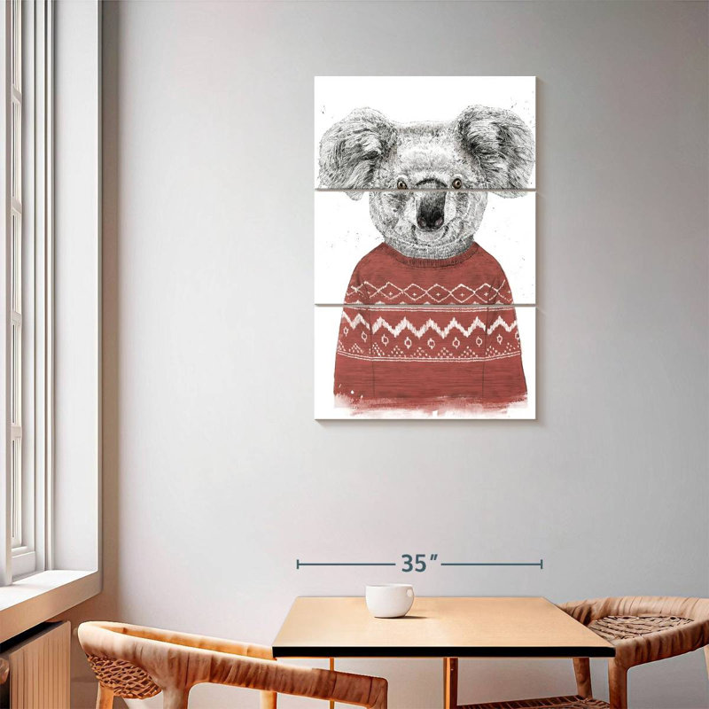 Brampt Winter Koala, 57" H x 36" W