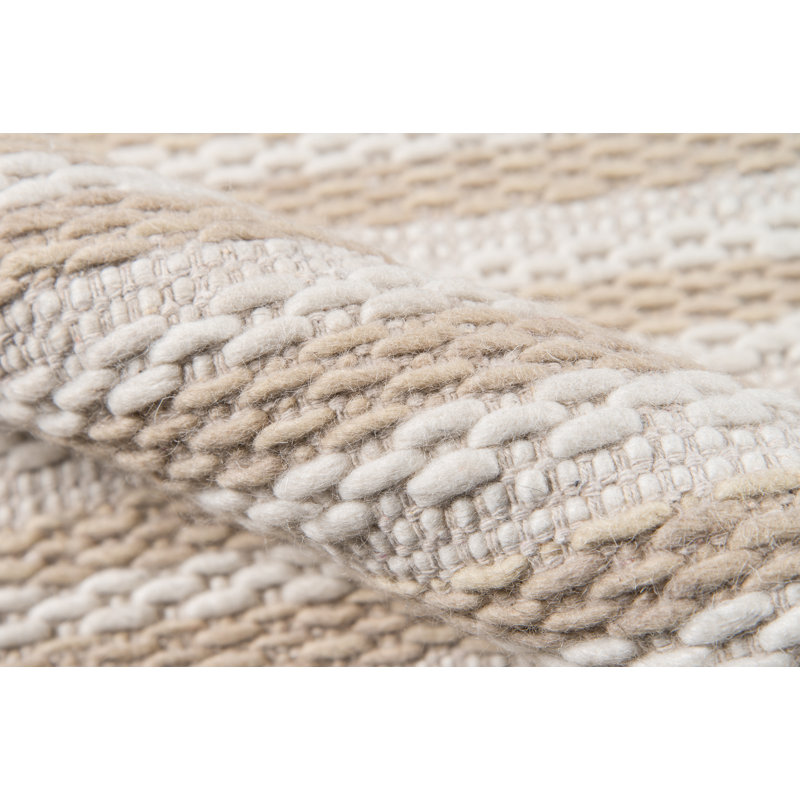Tapis de zone beige ybarra handwoven à tissage plat, Rectangle 5 pi x 8 pi