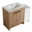 Meuble-lavabo autoportant de 42 po avec lavabo en céramique et armoires de rangement, porte à fermeture en douceur, armoire combinée 02430 + 0312, ensemble KD-115922397-115922396
