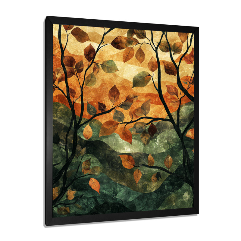 Giannah - Floral Canvas Art Print, Black, 20" H x 12" W, Single Picture Framed Print
