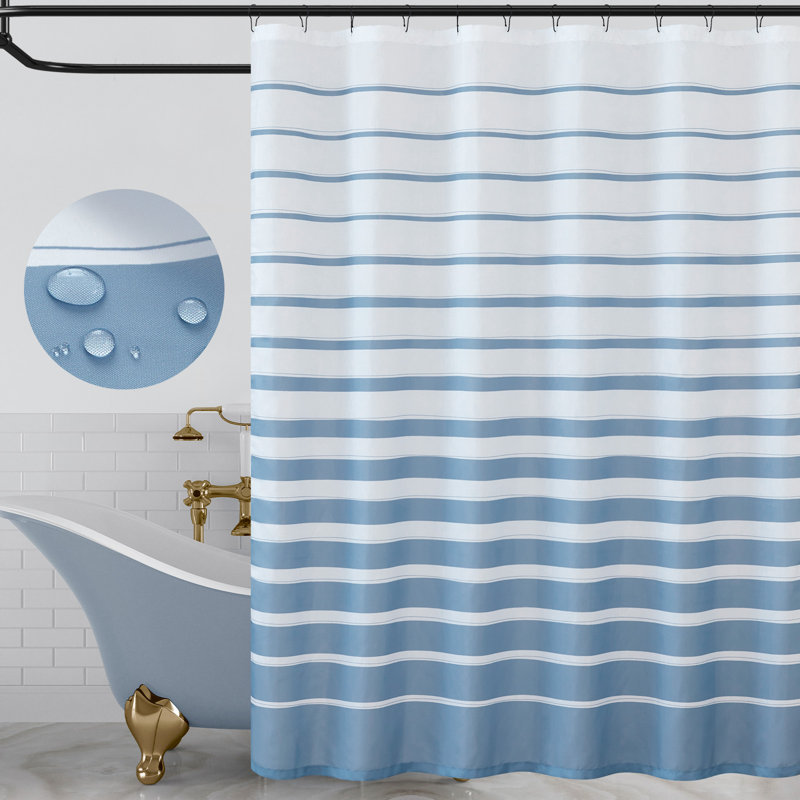 Rideau de douche imperméable Modern, Bleu