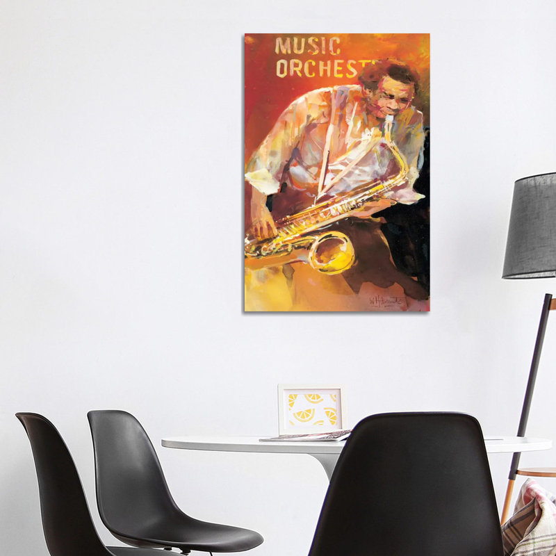 Jazzman II 1 Piece Wrapped Canvas Painting, 101.6 cm H x 66.04 cm W x 3.175 cm D