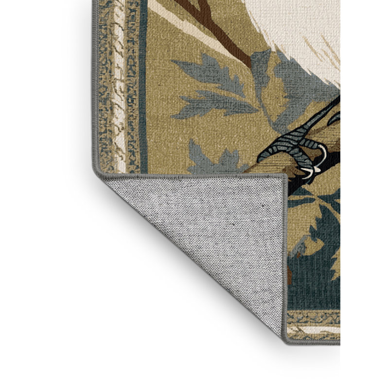 Washable Northern Mockingbird Birds Area Rug, Runner 2' x 4'