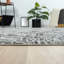 Tapis d'intérieur en polyester tissé à la machine Detisha gris / gris clair-246015887