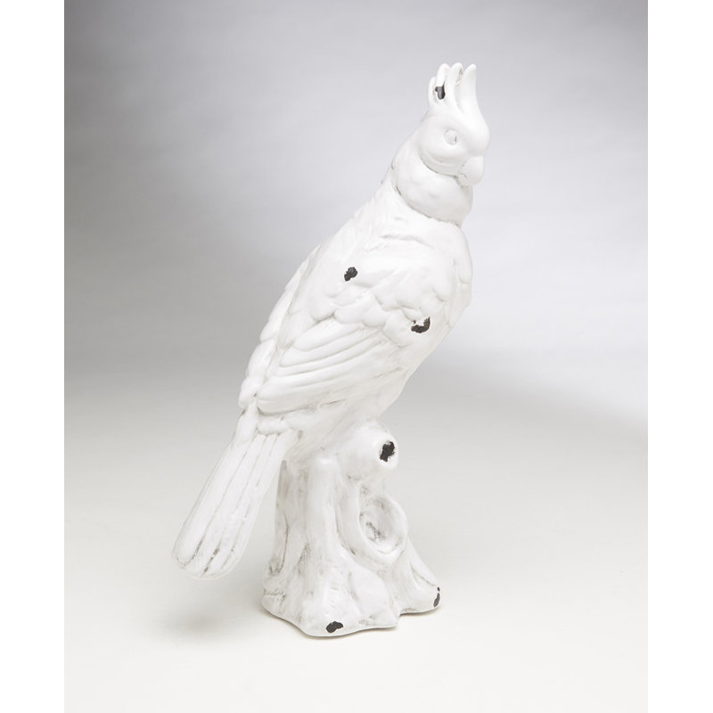 Mylah Ceramic Bird Figurine, White