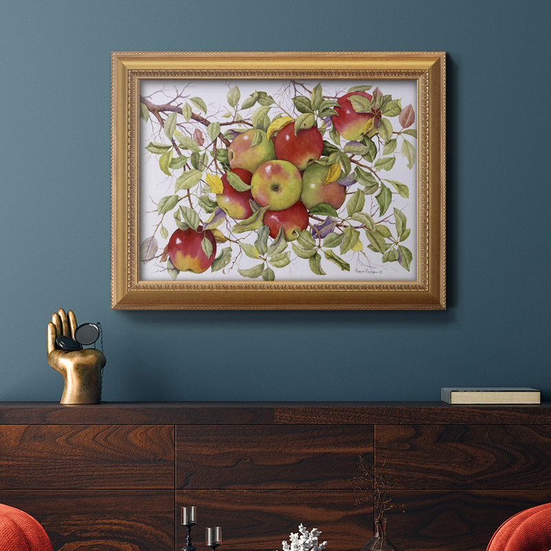 Pommes - peinture sur toile encadrée, H 24 po x l 36 po