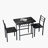 2 - Person Four Leg Dining Set-1844296607-1844296606