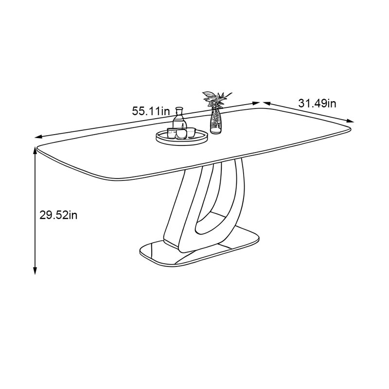 Spenser, H 55,11 po x L 31,49 po x l 29,52 po