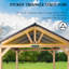 Pavillon de jardin en bois massif avec toit en acier galvanisé et crochet de plafond, abri robuste résistant à la rouille pour les rassemblements extérieurs-115224147