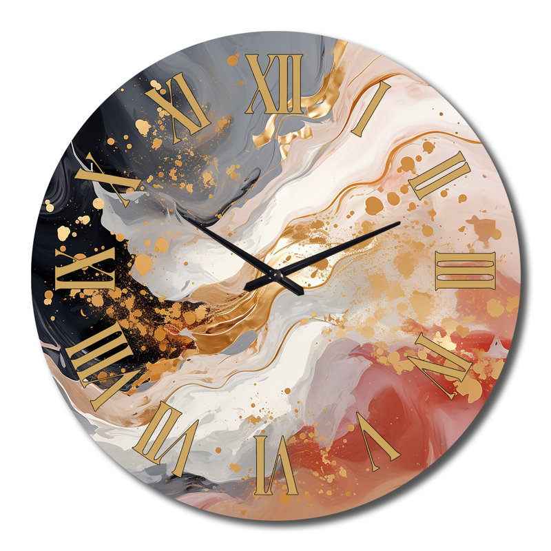 Horloge murale rose, Grand