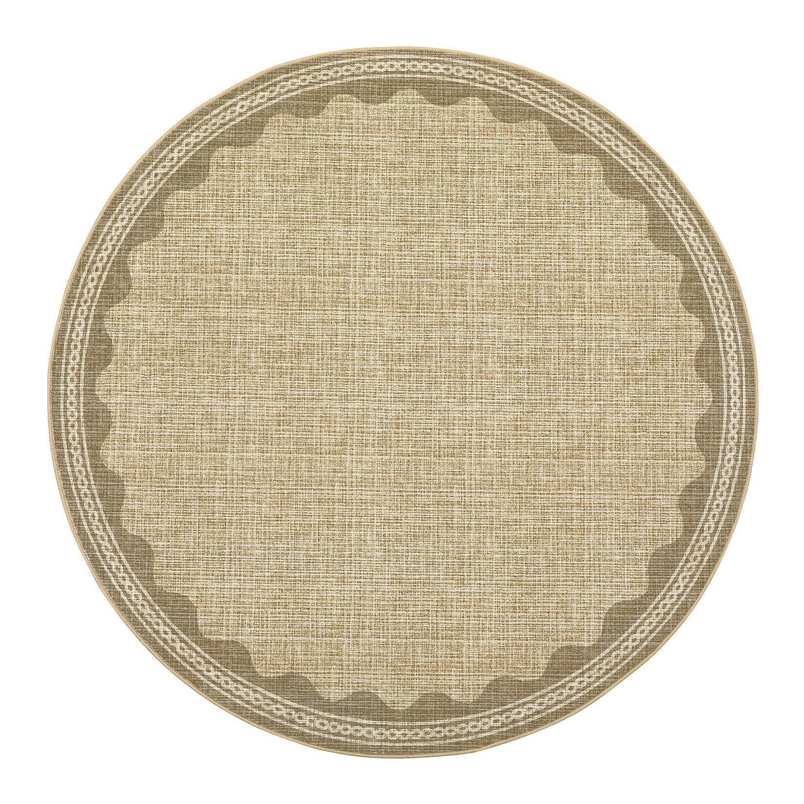 Boardered Tile Rug Ebern Designs Modern Bordered Area Rug Contemporary Scalloped Floor ...