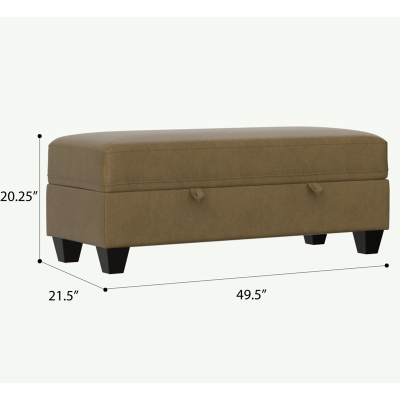 Repose-pieds avec rangement Drason Brown, Brun