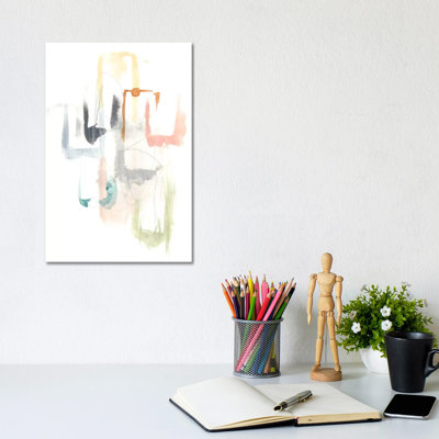 Pastel Windows I by June Erica Vess - Wrapped Canvas Print