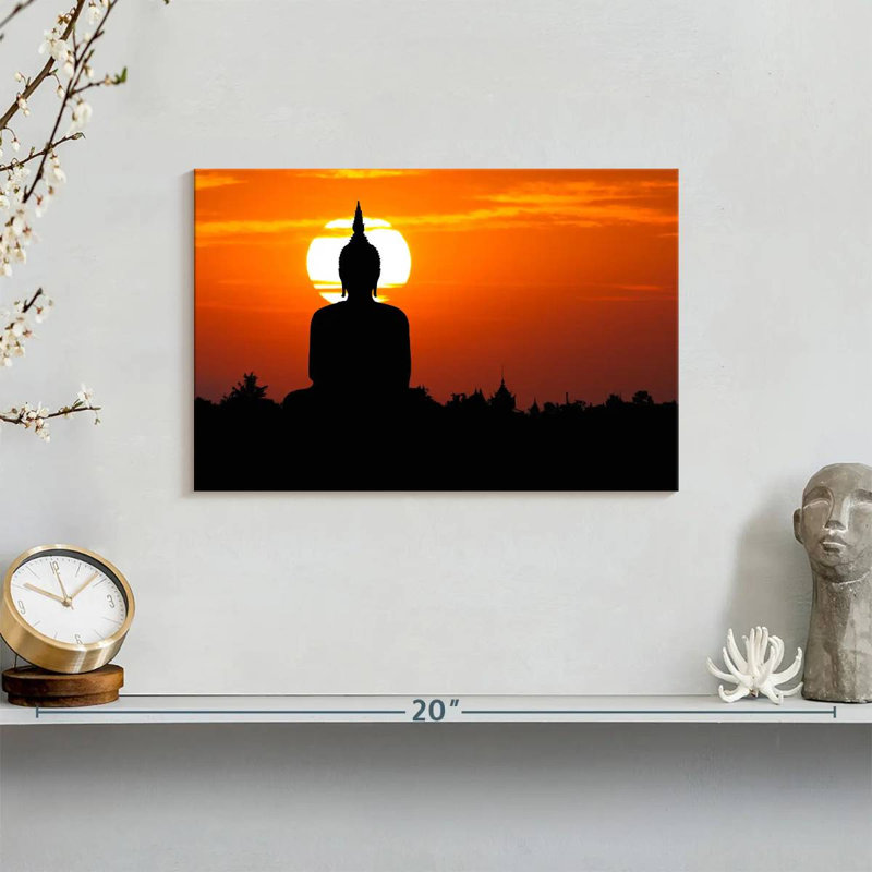 Silhouette de Bouddha géant Kerrick, H 8 po x l 12 po