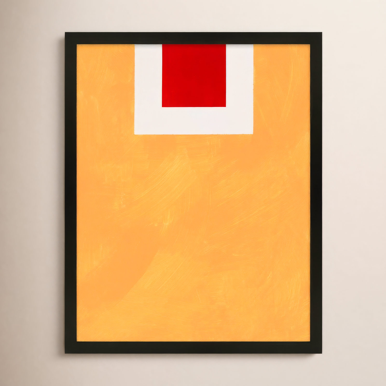 Square Sunrise by Robert Kamnatnik, Black Framed Paper, 20" H x 16" W x 1.25" D