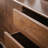 70.87"Simple Retro Dark Brown Solid Wood three-Drawer Chest