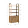 Iris 3 Tier Arched Bookshelf With Cabinet Base And Solid Wood Frame