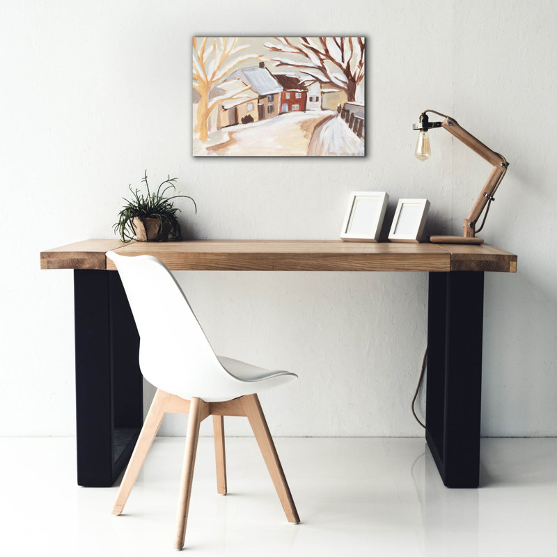  «Snowy Street 2» par Annie Warren, art mural sur toile, 26 po x 18 po, H 18 po x l 26 po