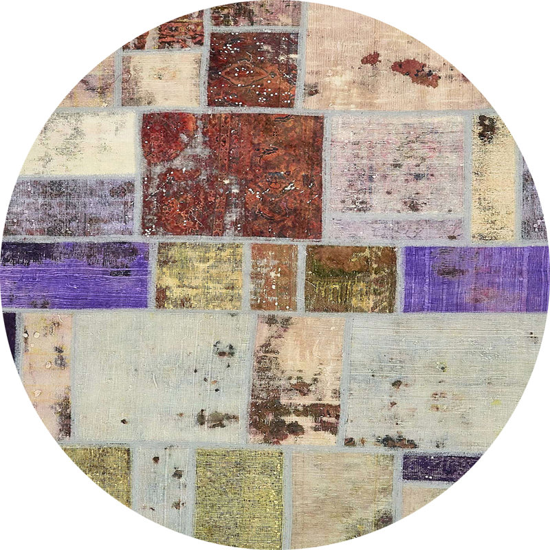 Abstract Indoor Rug, Round 8'