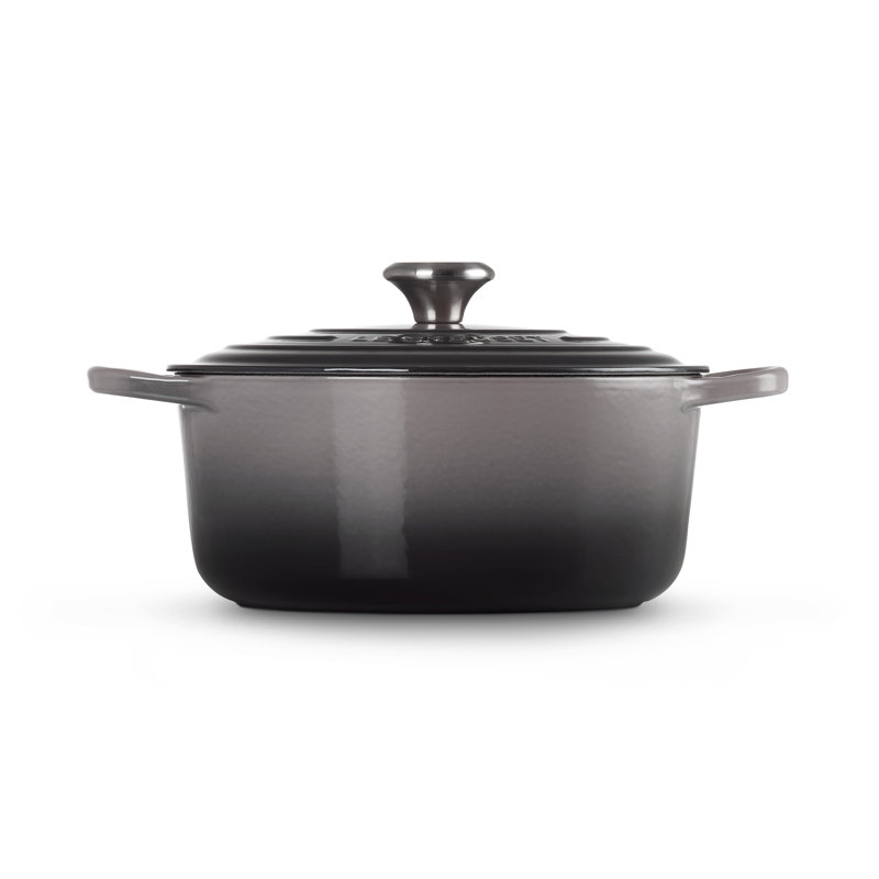 Le Creuset Cast Iron Round Casserole, 26cm / 5.3L, Flint