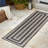 Argo Classic Nautical Mitre Stripe Reversible Machine-Washable Black/Cream Indoor/Outdoor Rug-443693937