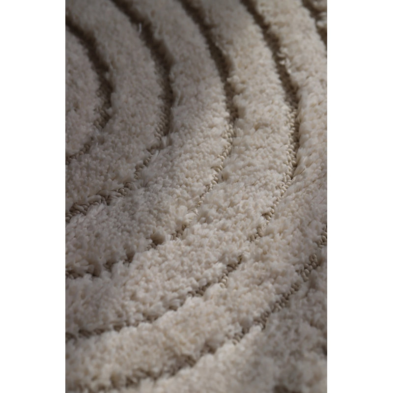 Tapis rayé en coton Xaveria, Rectangle 5 pi x 8 pi 3 po