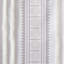 Panneau de rideau imprimé poly avec rayure et doublure touffetées blanc / brun 50 po x 95 po-233212640-233212670
