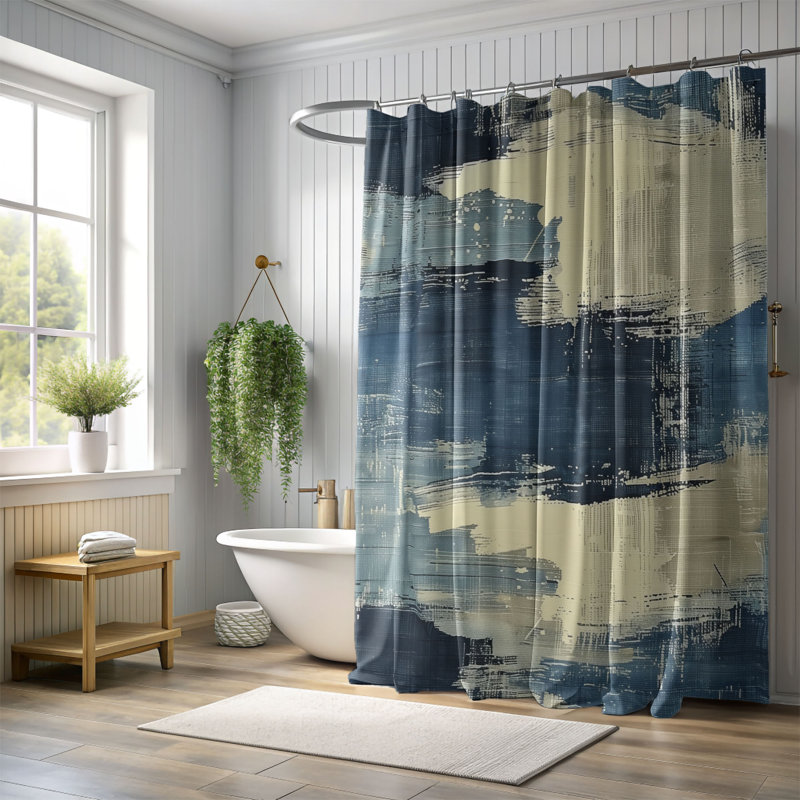 Rideau de douche Blue Streams - Premium, H 74 po x l 71 po