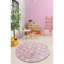 Tapis rond en polyester / velours rose touffeté à la machine Ashbourne-427789120