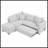 82.6" L-Shaped Sectional Pull Out Sofa Bed Sleeper Sofa With Two USB Ports