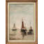 «Classical Ocean Nautical Boat By The Beach», peinture sur toile encadrée-86450158