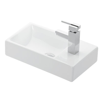 Minimal Ceramic 17.9'' L Bathroom Sink