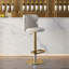 Swivel Bar Stool for Kitchen Island Low Back Armless Single Stool Velvet  Adjustable Height Counter Stool-1149482573