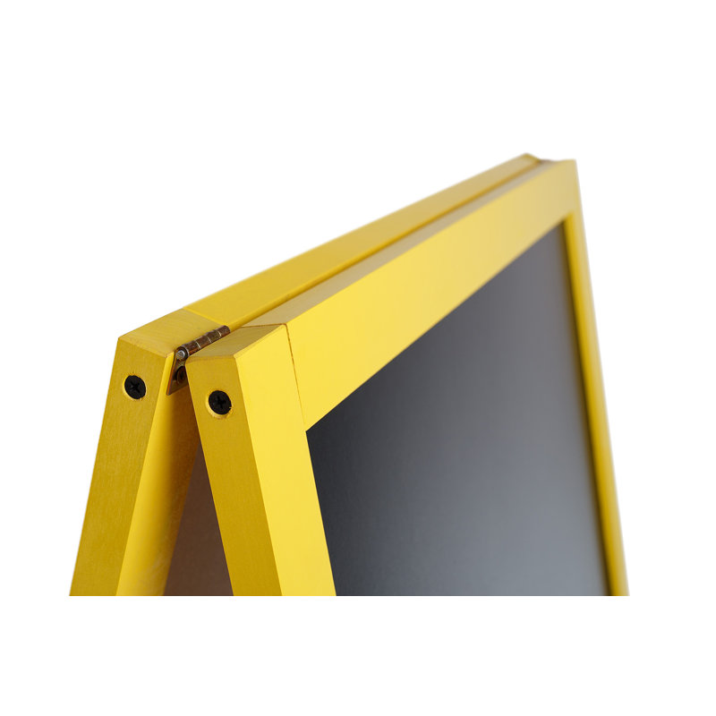 Genovefa Free-Standing Chalkboard 115cm H x 61cm W, Yellow