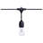 48 Foot LED String Light 15-S14 Lamps Medium Base RGBTW Infrared Remote Black 120V
