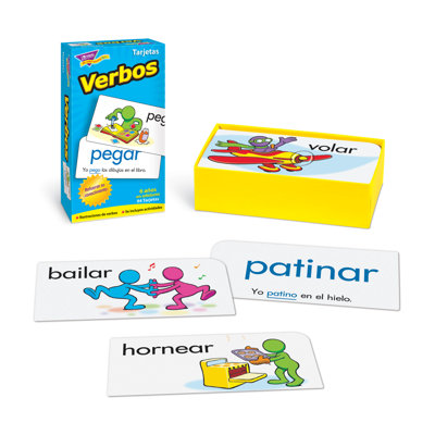 Verbos Spanish Action Words Flash Cards
