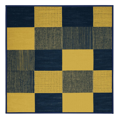 Machine Washable Botanical Brown Area Rug