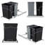 Poubelle coulissante double 2 x 25 pte sous l'armoire, poubelle de recyclage des déchets avec glissières à pleine extension, gestion des déchets écologique, poubelle coulissante pour les armoires de cuisine