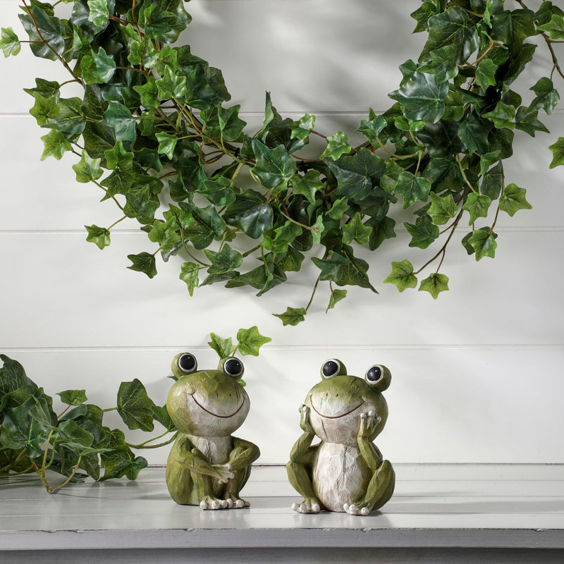 Grenouille assise en résine 5 po