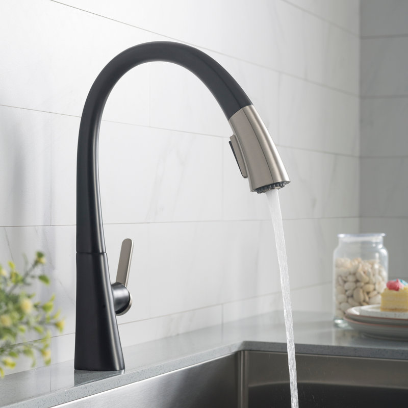 Nolen™ Pull Down Single Handle Kitchen Faucet, Matte Black