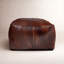 Pouf carré en cuir véritable 22 po Cleore Galya-1251730149